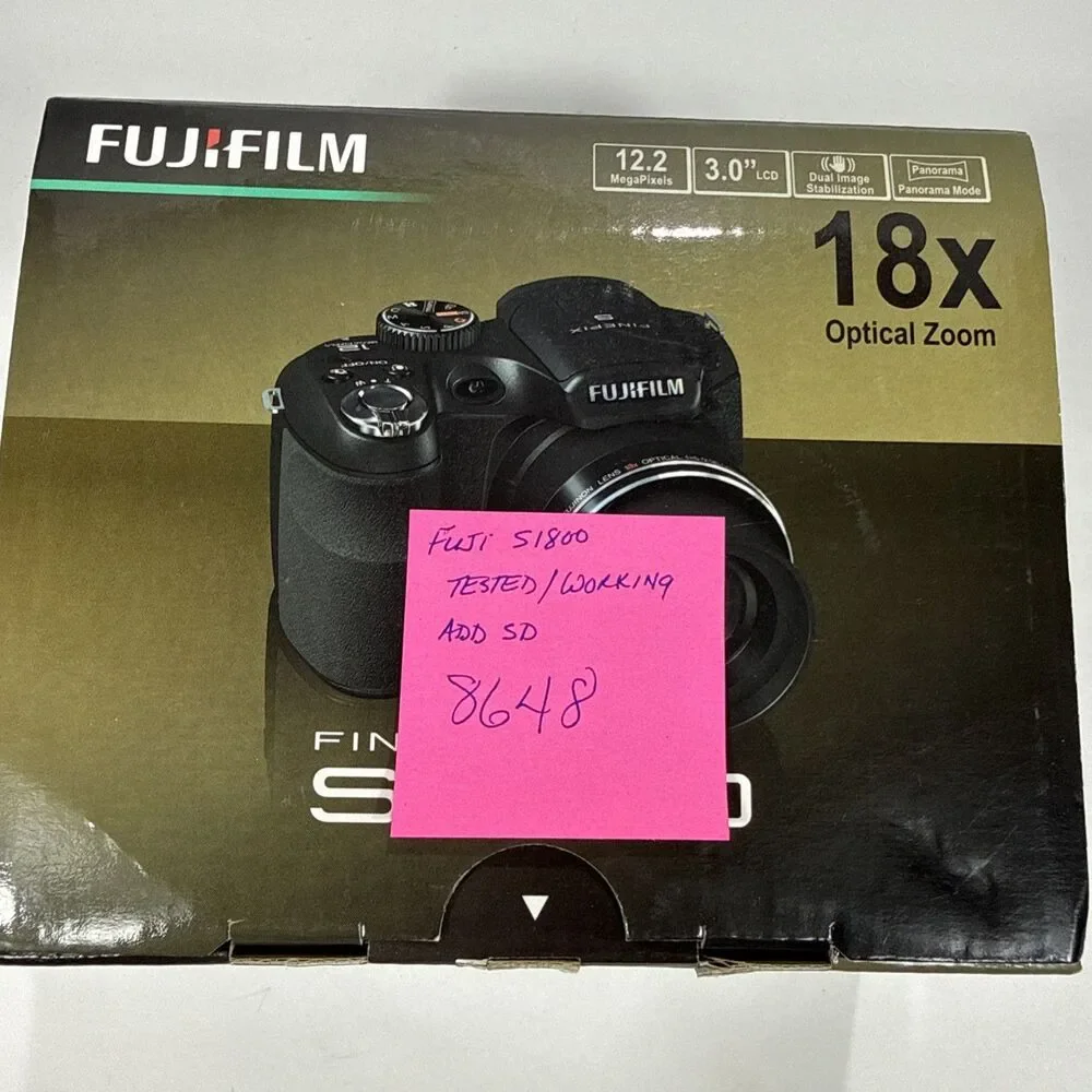 Fujifilm FinePix S Series S1800 12.2MP Digital Camera 18x Zoom w/ SD Card Tested